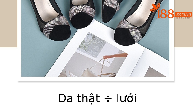 Giày sandal nữ da thật mũi tròn đế mềm gót thô 2.5 cm — Gót đen cao 2.5 cm chi tiết 5