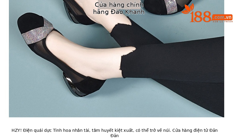 Giày sandal nữ da thật mũi tròn đế mềm gót thô 2.5 cm — Gót đen cao 2.5 cm chi tiết 18