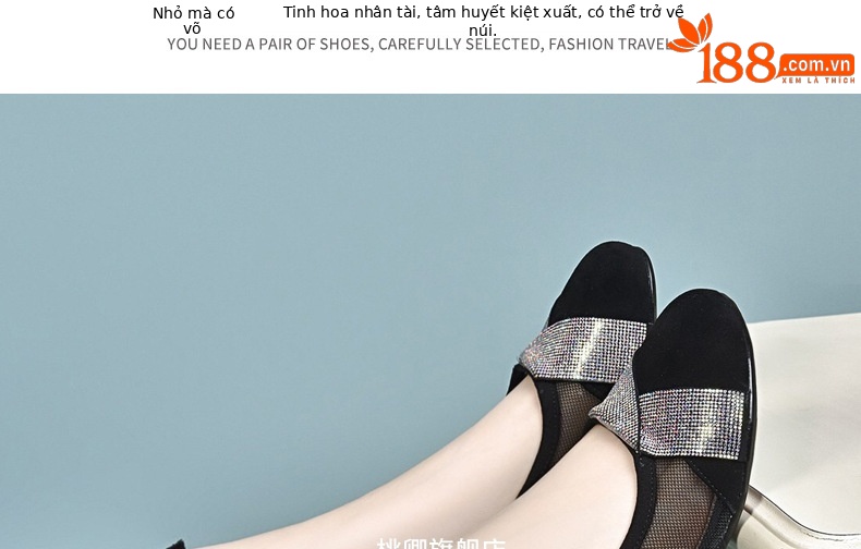 Giày sandal nữ da thật mũi tròn đế mềm gót thô 2.5 cm — Gót đen cao 2.5 cm chi tiết 19