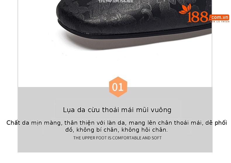Dép lê nữ da thật mũi kín đế mềm dễ mang — Màu đen chi tiết 13