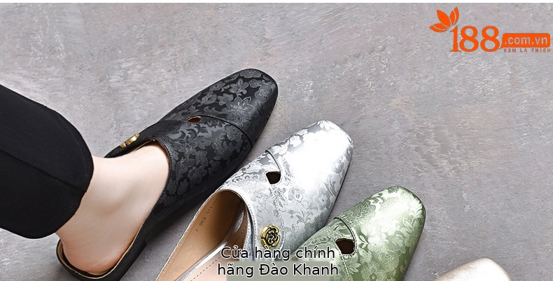 Dép lê nữ da thật mũi kín đế mềm dễ mang — Màu đen chi tiết 26