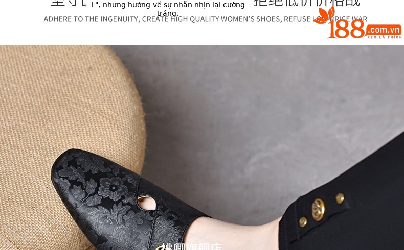 Dép lê nữ da thật mũi kín đế mềm dễ mang — Màu đen chi tiết 29