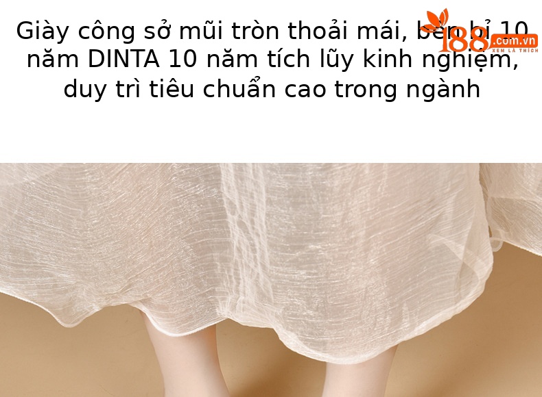 Sandal nữ da thật mũi tròn gót vuông đế mềm khoét lỗ hè — Màu đen chi tiết 8