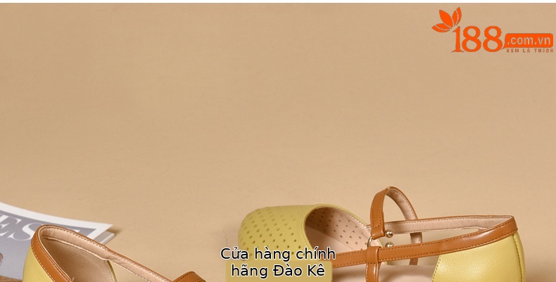 Sandal nữ da thật mũi tròn gót vuông đế mềm khoét lỗ hè — Màu đen chi tiết 26