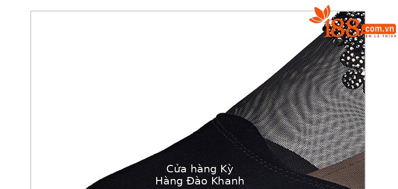 Giày sandal nữ da cừu mềm lưới thoáng khí mũi tròn đế bệt — Màu đen chi tiết 12