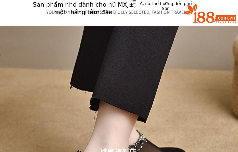 Giày sandal nữ da cừu mềm lưới thoáng khí mũi tròn đế bệt — Màu đen chi tiết 20