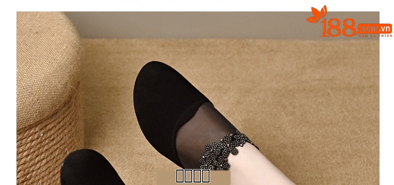 Giày sandal nữ da cừu mềm lưới thoáng khí mũi tròn đế bệt — Màu đen chi tiết 22