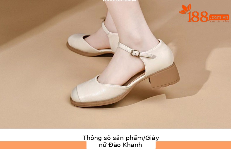 Dép sandal nữ da thật mũi vuông retro quai ngang đế xuồng — Màu nâu chi tiết 9