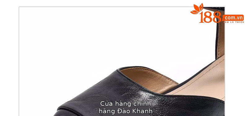 Dép sandal nữ da thật mũi vuông retro quai ngang đế xuồng — Màu nâu chi tiết 12