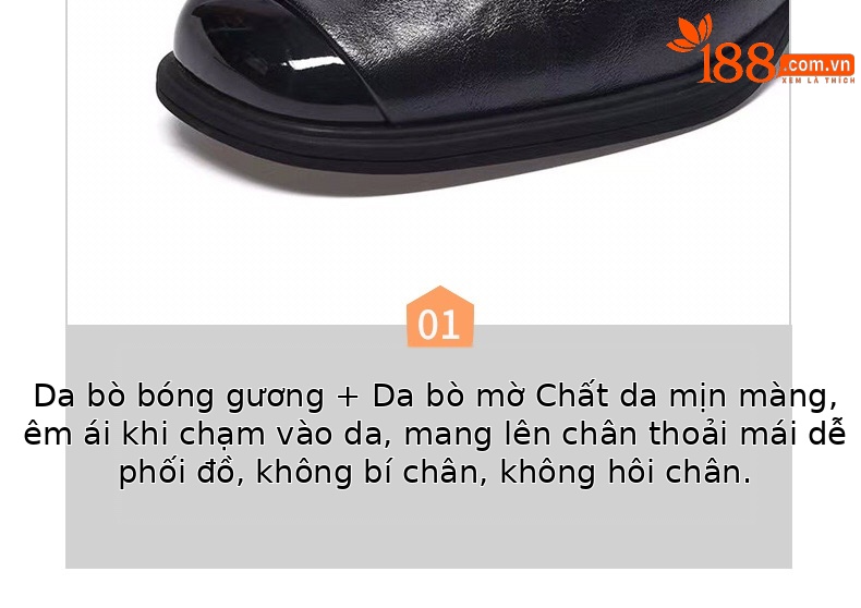 Dép sandal nữ da thật mũi vuông retro quai ngang đế xuồng — Màu nâu chi tiết 13
