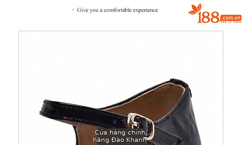 Dép sandal nữ da thật mũi vuông retro quai ngang đế xuồng — Màu nâu chi tiết 14