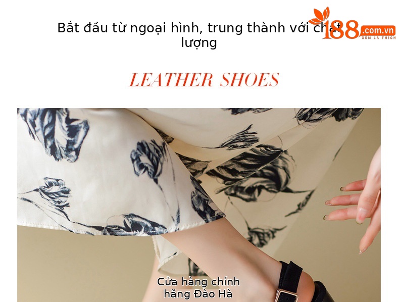 Sandal da thật đế xuồng La Mã nữ mũi hở gót cao — Màu đen chi tiết 1