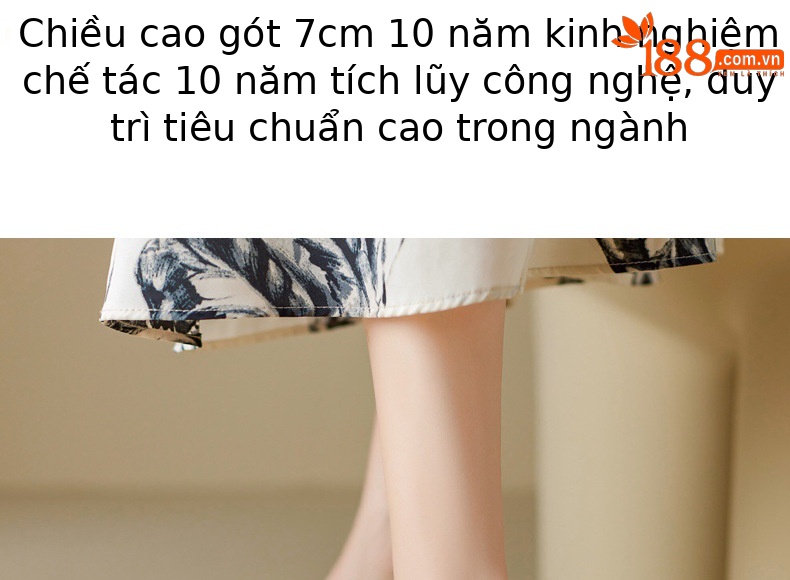 Sandal da thật đế xuồng La Mã nữ mũi hở gót cao — Màu đen chi tiết 8