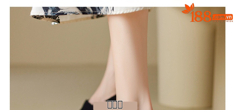 Sandal da thật đế xuồng La Mã nữ mũi hở gót cao — Màu đen chi tiết 22