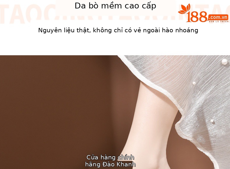 Dép sandal nữ đế xuồng da thật gót cao 9 cm phong cách thời trang — Màu đen chi tiết 6