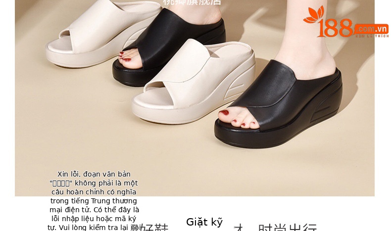 Dép sandal nữ đế xuồng da thật gót cao 9 cm phong cách thời trang — Màu đen chi tiết 18