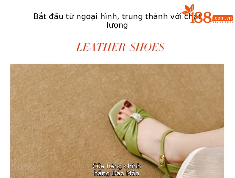 Sandal quai ngang da cừu mềm gót dày 9 cm — Màu đen chi tiết 1