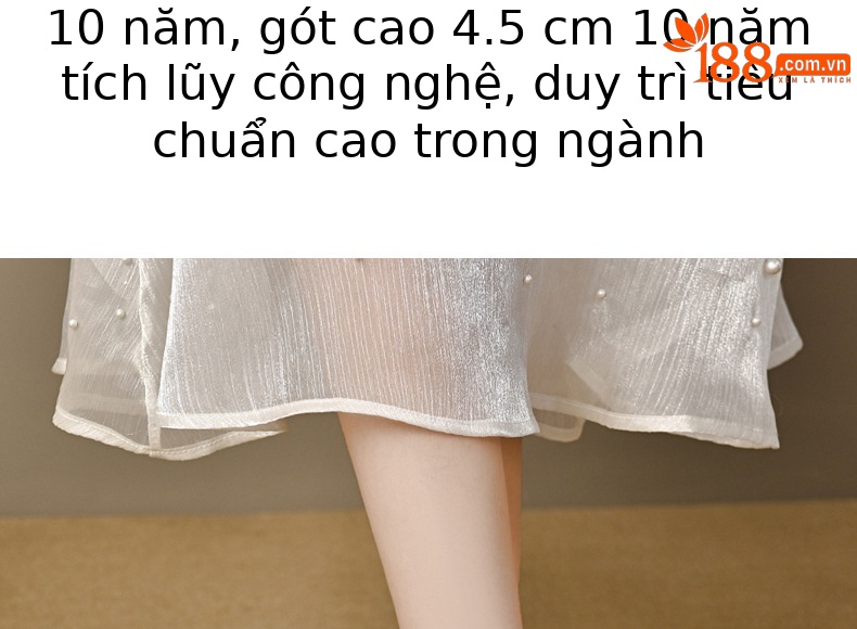 Sandal quai ngang da cừu mềm gót dày 9 cm — Màu đen chi tiết 8
