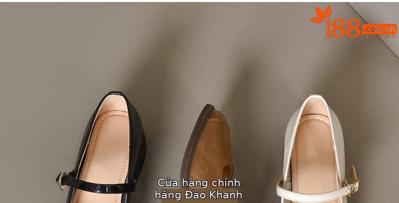 Giày nữ mũi vuông da thật gót vuông retro đế mềm — Màu nâu chi tiết 26