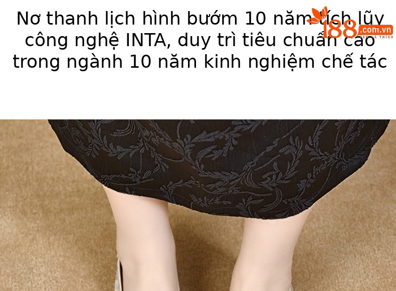 Giày lười nữ mũi tròn da mềm đế bệt xỏ chân — Màu Sâm panh chi tiết 8