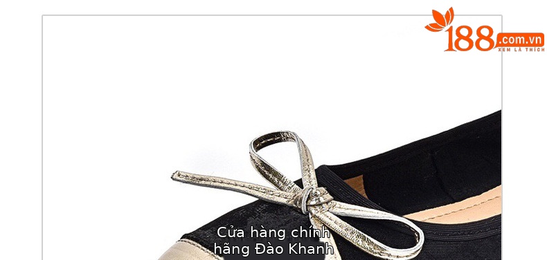 Giày lười nữ mũi tròn da mềm đế bệt xỏ chân — Màu Sâm panh chi tiết 12