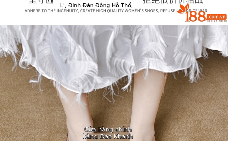 Dép nữ da thật xỏ ngón đế bệt mũi tròn màu bạc sáng bóng — Màu vàng cổ chi tiết 28