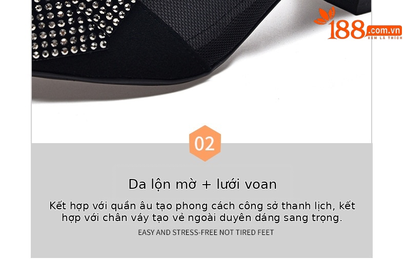 Giày cao gót nữ mũi nhọn da thật gót 5 cm nơ bướm lưới thoáng khí — Chiều cao gót 5 cm gót nhọn chi tiết 15