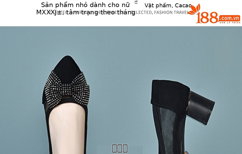 Giày cao gót nữ mũi nhọn da thật gót 5 cm nơ bướm lưới thoáng khí — Chiều cao gót 5 cm gót nhọn chi tiết 20