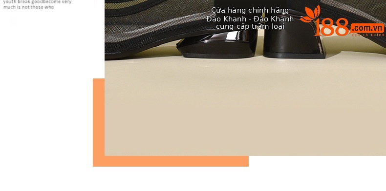 Giày sandal nữ da thật mũi tròn gót 4 cm đế mềm — Chiều cao gót 4 cm chi tiết 25