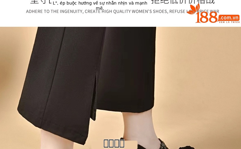 Giày sandal nữ da thật mũi tròn gót vuông 5 cm khoét lỗ hở mũi — Chiều cao gót 5 cm chi tiết 29