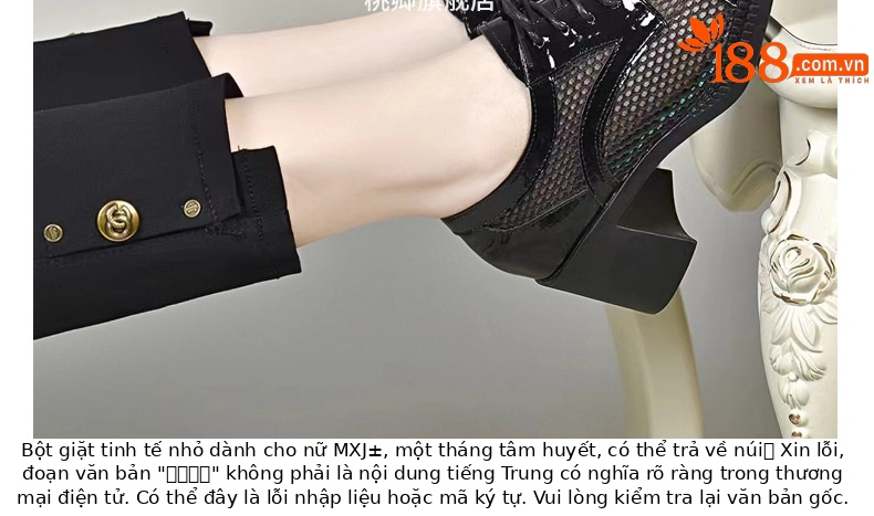 Giày cao gót nữ da thật mũi tròn gót vuông ổn định, đế mềm da bóng, kiểu dáng khoét sâu — Màu đen chi tiết 19
