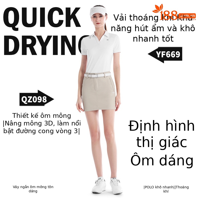 Váy golf nữ PGM mùa hè dáng ngắn ôm hông thể thao — QZ098 [váy ôm hông] màu xanh nước biển, QZ098 [váy ôm hông] kaki, QZ098 [váy ôm hông] màu đen, QZ098 [váy ôm hông] màu trắng