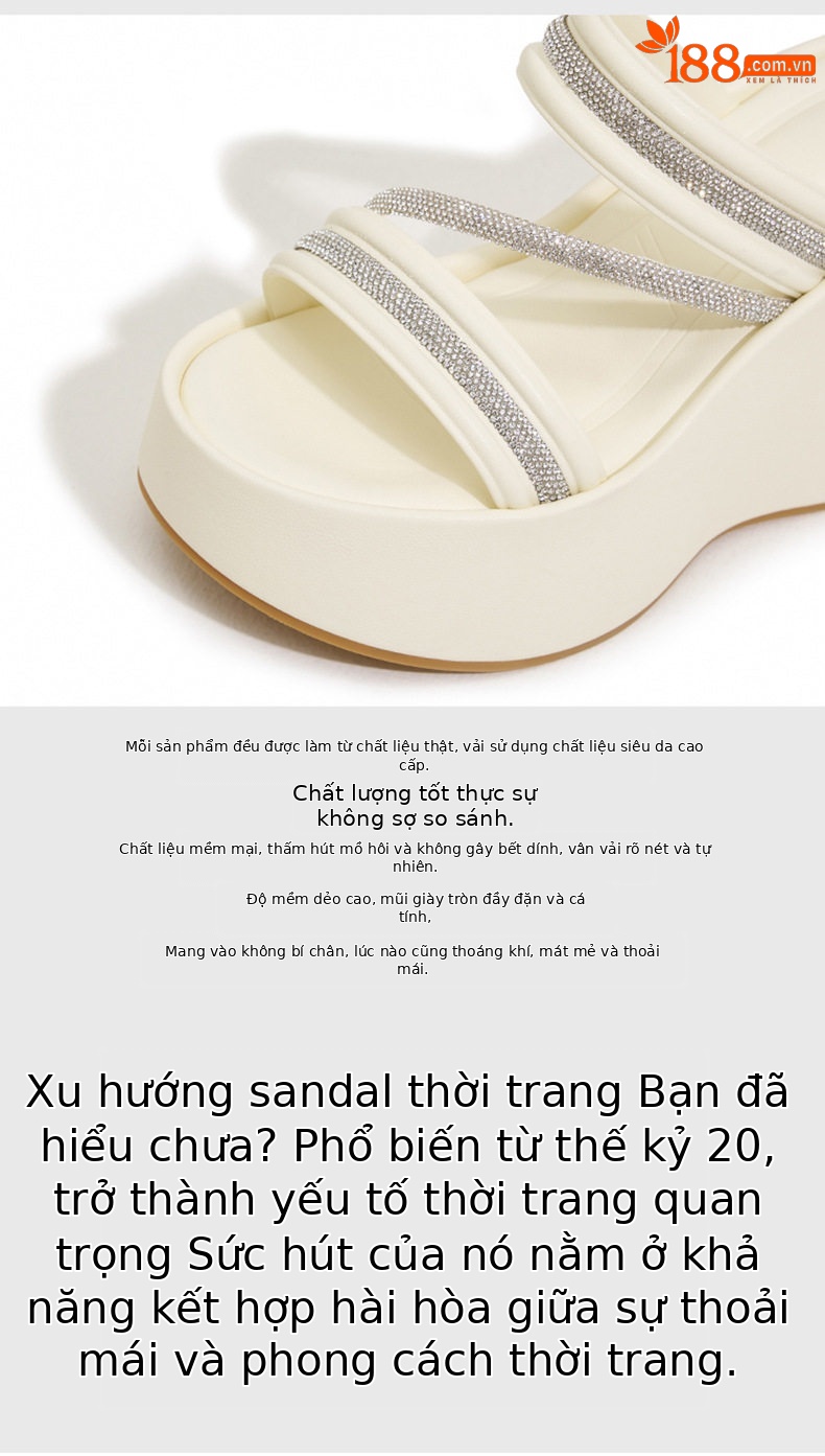 Dép sandal nữ đế dày platform gót 10 cm mũi tròn phong cách đơn giản — Đen, Len nguyên chất chi tiết 7