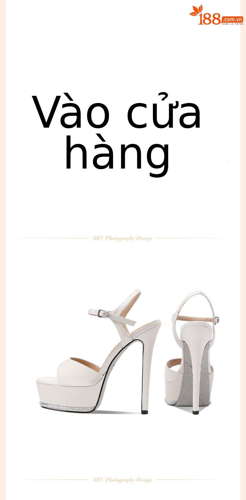 Sandal cao gót nữ hở mũi đính đá gót nhọn 12 cm và 14 cm — Bạc (14) chi tiết 8