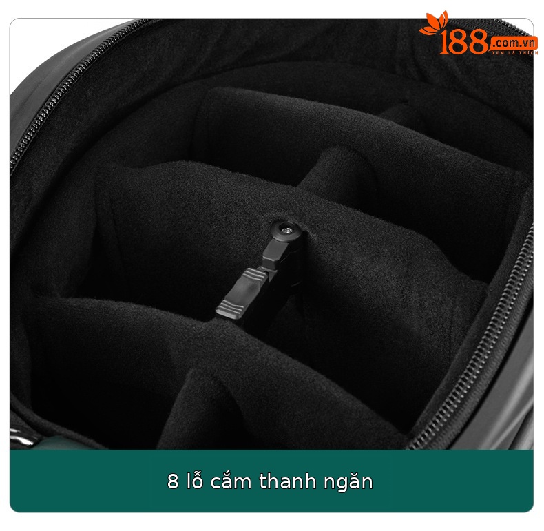 Túi đựng gậy golf PGM vỏ cứng có bánh xe kéo, cao 129 cm, chứa 13 gậy — QB157-màu trắng, QB157-Đen Trắng, QB157-Trắng xanh lục chi tiết 16