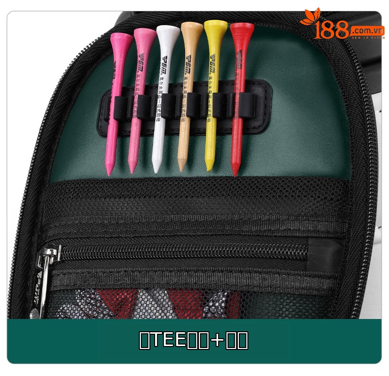 Túi đựng gậy golf PGM vỏ cứng có bánh xe kéo, cao 129 cm, chứa 13 gậy — QB157-màu trắng, QB157-Đen Trắng, QB157-Trắng xanh lục chi tiết 17