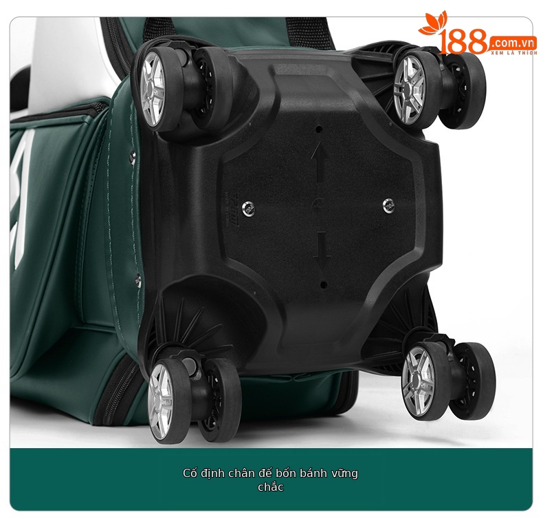 Túi đựng gậy golf PGM vỏ cứng có bánh xe kéo, cao 129 cm, chứa 13 gậy — QB157-màu trắng, QB157-Đen Trắng, QB157-Trắng xanh lục chi tiết 19