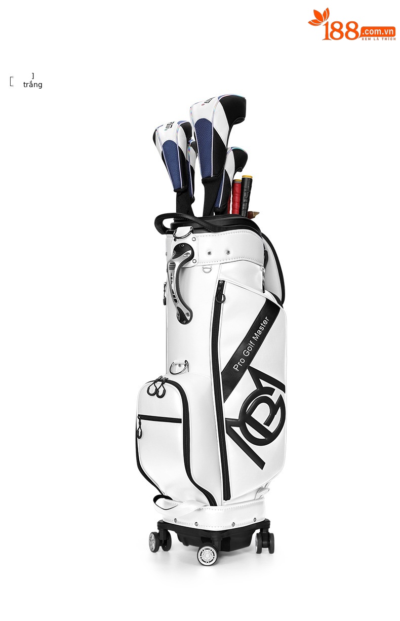 Túi đựng gậy golf PGM vỏ cứng có bánh xe kéo, cao 129 cm, chứa 13 gậy — QB157-màu trắng, QB157-Đen Trắng, QB157-Trắng xanh lục chi tiết 23