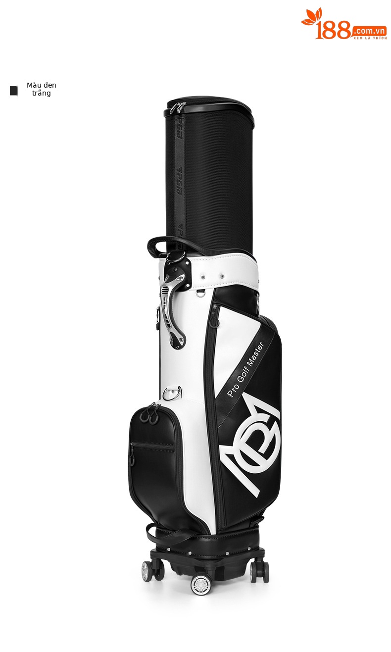 Túi đựng gậy golf PGM vỏ cứng có bánh xe kéo, cao 129 cm, chứa 13 gậy — QB157-màu trắng, QB157-Đen Trắng, QB157-Trắng xanh lục chi tiết 25