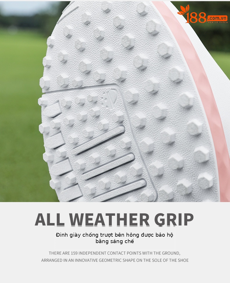 Giày golf nữ PGM chống thấm nước, núm vặn, đế foam êm — XZ353-xanh macaron, XZ353-Anh Đào tuyết trắng, XZ353-Hoa anh đào rơi Hồng chi tiết 19