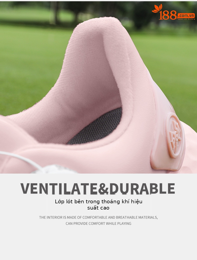 Giày golf nữ PGM chống thấm nước, núm vặn, đế foam êm — XZ353-xanh macaron, XZ353-Anh Đào tuyết trắng, XZ353-Hoa anh đào rơi Hồng chi tiết 21
