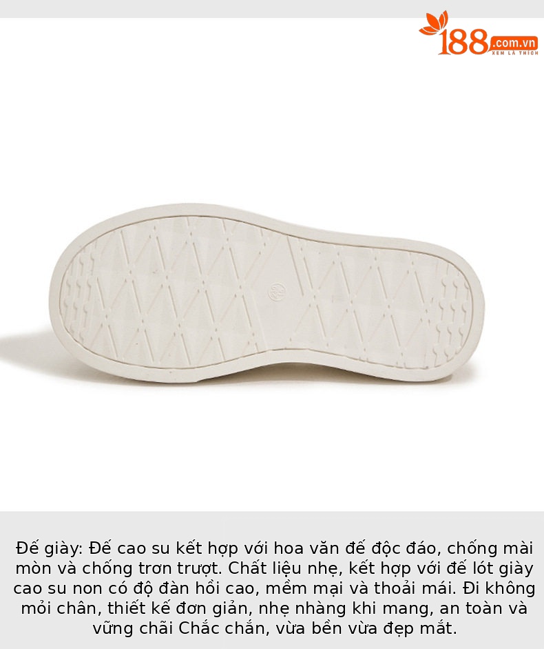Giày sneaker nữ chạy bộ mesh thoáng khí đế phẳng — Trắng, Mơ chi tiết 6