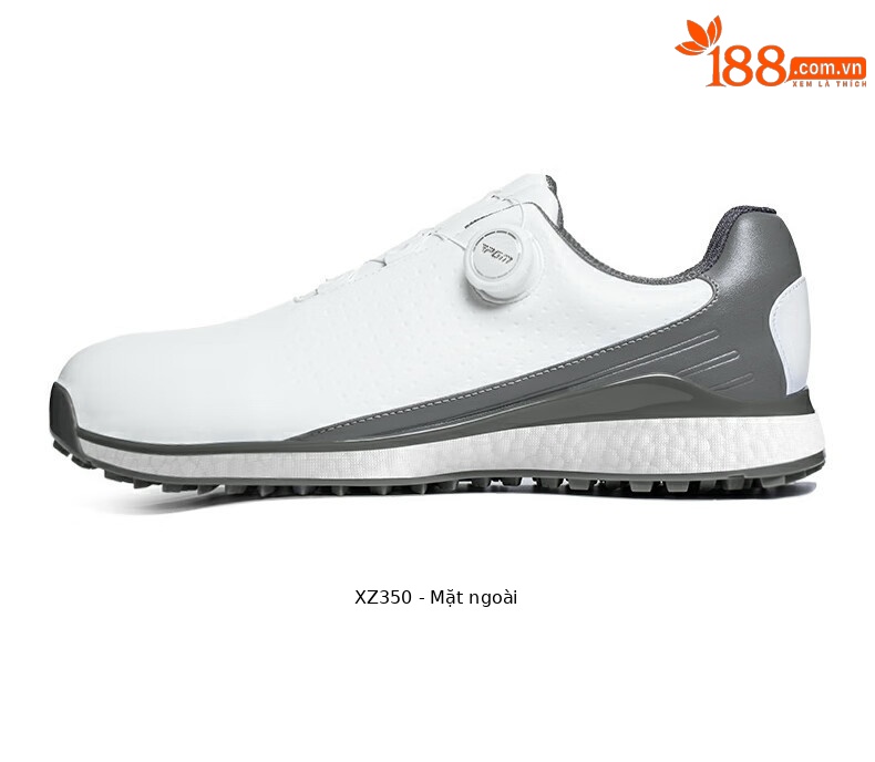 Giày golf nam PGM chống nước, đế bọt siêu nhẹ, đinh chống trượt — XZ350-Xám Trắng chi tiết 16