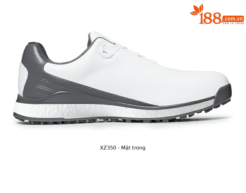 Giày golf nam PGM chống nước, đế bọt siêu nhẹ, đinh chống trượt — XZ350-Xám Trắng chi tiết 17