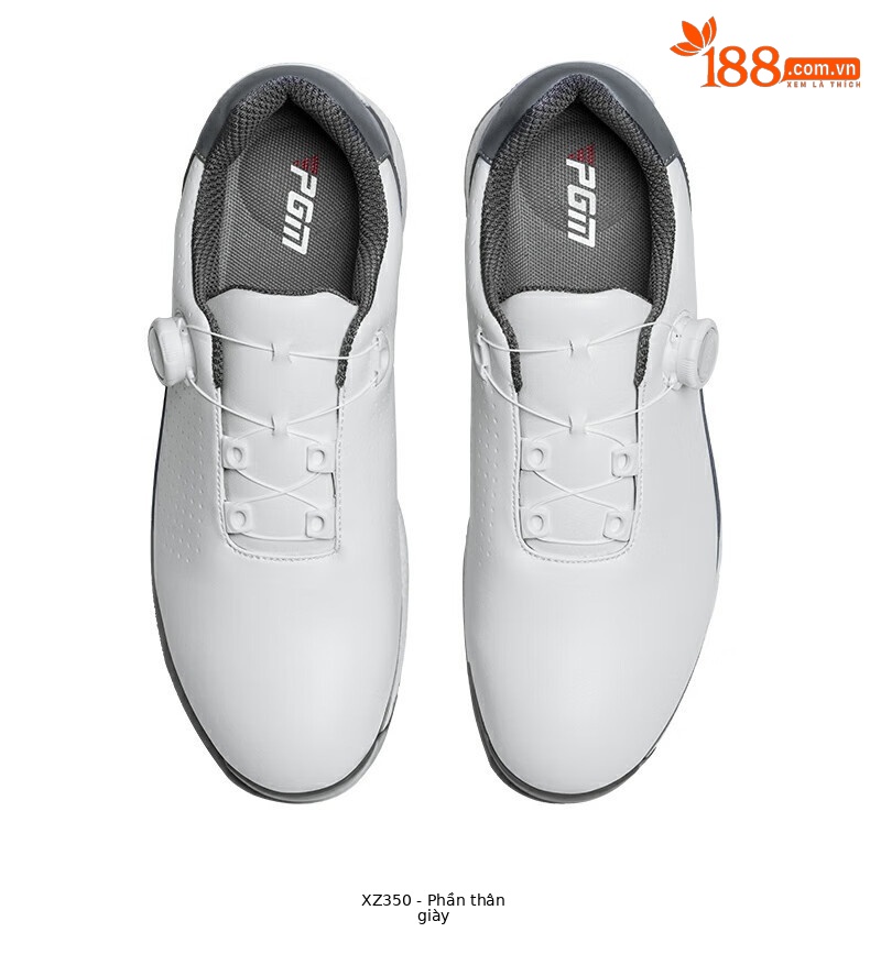 Giày golf nam PGM chống nước, đế bọt siêu nhẹ, đinh chống trượt — XZ350-Xám Trắng chi tiết 18