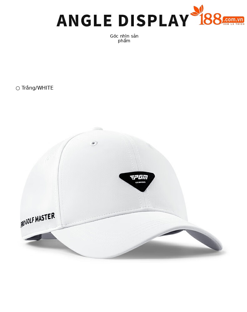 Mũ golf PGM nam chống nắng thoáng khí, điều chỉnh kích thước — MZ061-màu trắng, MZ061-đen, MZ061-màu xanh nhạt chi tiết 13