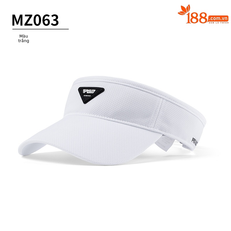 Mũ golf nam không đỉnh chống nắng, thấm mồ hôi, thoáng khí, có thể điều chỉnh — MZ063-màu trắng, MZ063-Đen