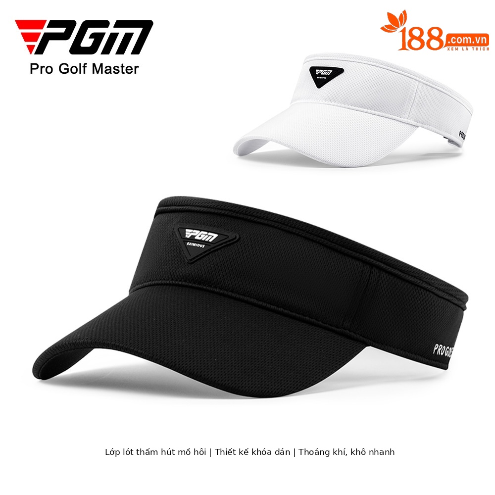 Mũ golf nam không đỉnh chống nắng, thấm mồ hôi, thoáng khí, có thể điều chỉnh — MZ063-màu trắng, MZ063-Đen