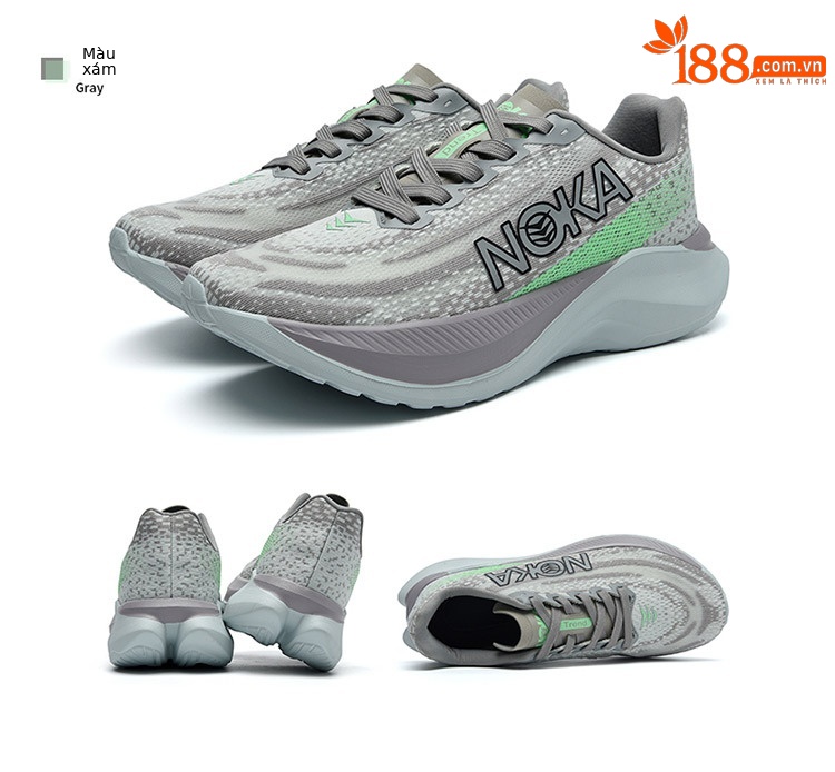 Giày chạy bộ nữ đế đệm nhẹ, chống trượt, phong cách thể thao mùa hè — 9910 đen vàng chi tiết 13