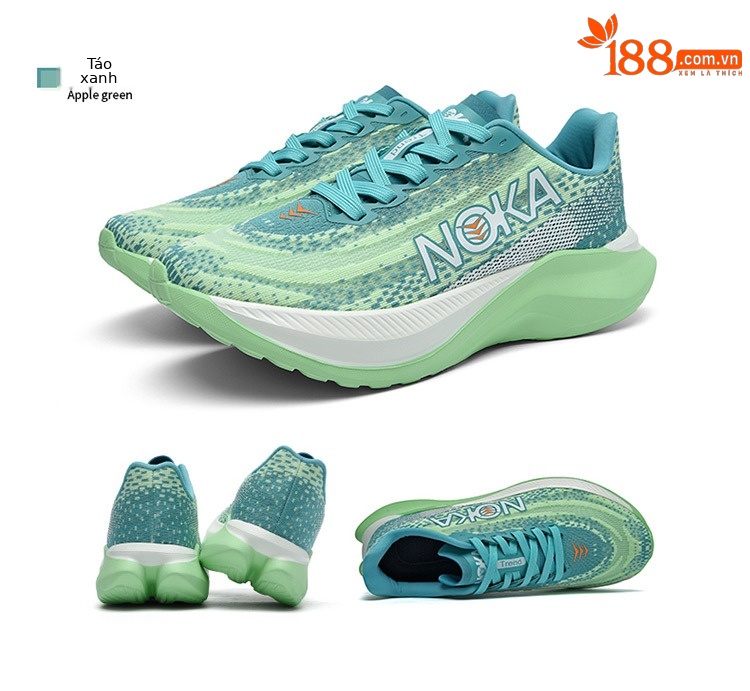 Giày chạy bộ nữ đế đệm nhẹ, chống trượt, phong cách thể thao mùa hè — 9910 đen vàng chi tiết 14